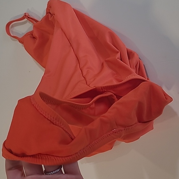 EUC KONA SOL Bright Orange 1 Piece Plunge Adjustable Strap Bathing Suit - Picture 8 of 12